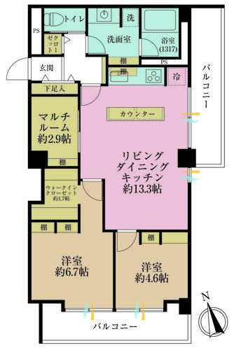 北千束スカイマンションの物件画像