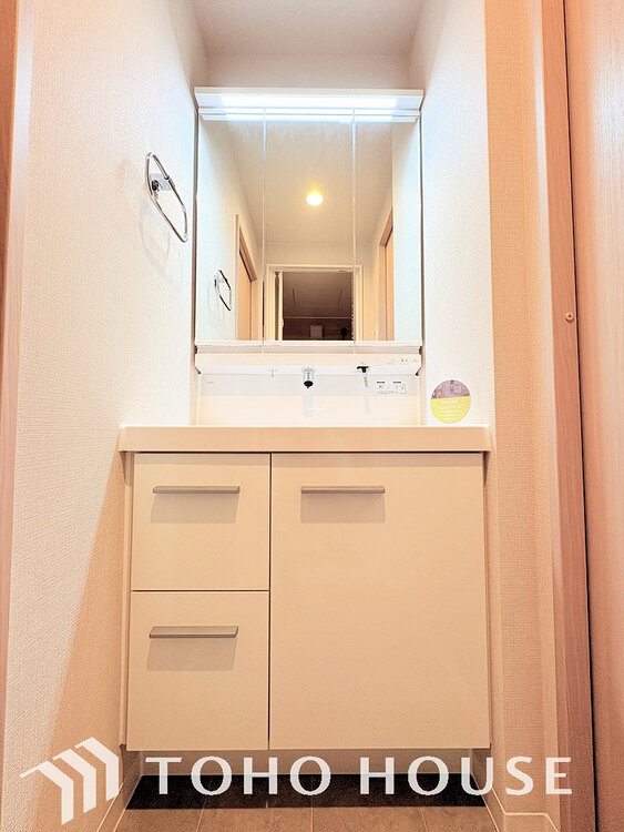 洗面 清潔感のある脱衣場