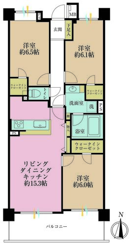 コスモ三ツ沢ガーデン山の物件画像