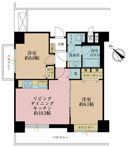 日商岩井碑文谷マンションの物件画像