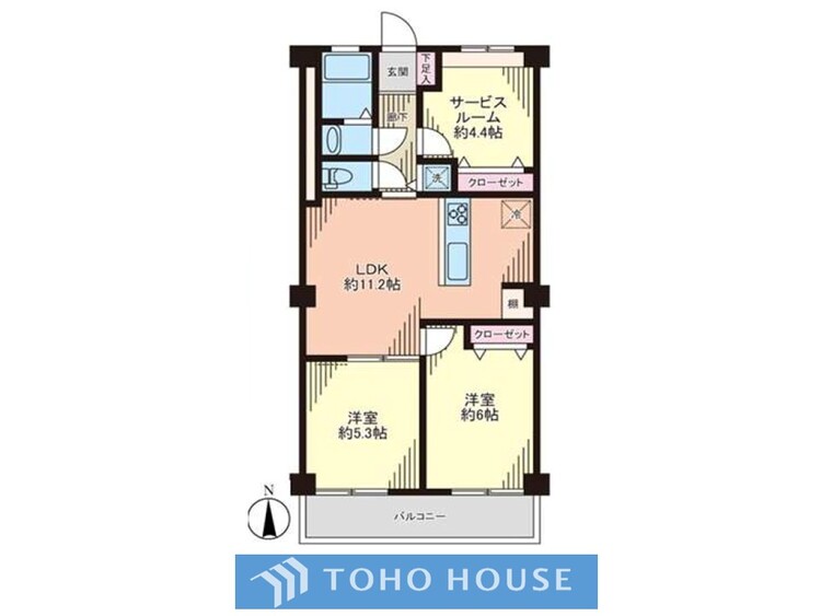 間取り 【house the light is illuminat】採光と風　家事導線も比較的良好で、風通しの良さで過ごしやすい麗(うら)らかな気分にさせてくれるリビング