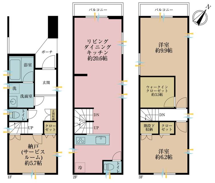 間取り ２ＳＬＤＫ、土地面積６７．４２平米、建物面積１０１．０１平米