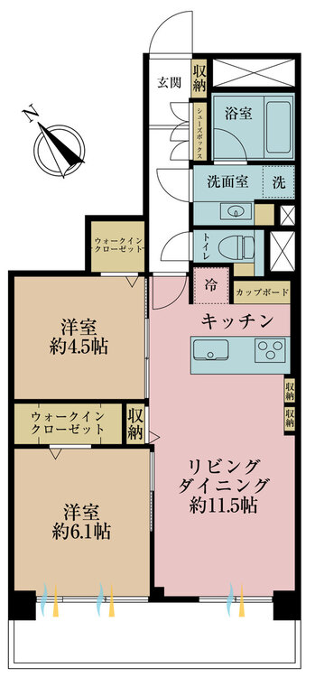 その他 2LDK、専有面積49.77m2、バルコニー面積7.2m2