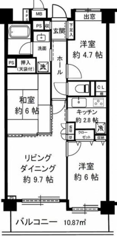 間取り 「八王子」駅前の多彩な商業施設も利用可能で、家族の誰もが快適に暮らせる住環境が整っています。