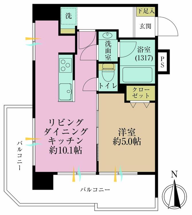 その他 1LDK、専有面積35.94?、バルコニー面積11.88?