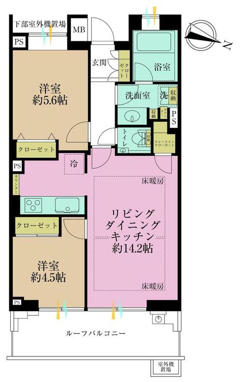 その他 2LDK、専有面積57.74?