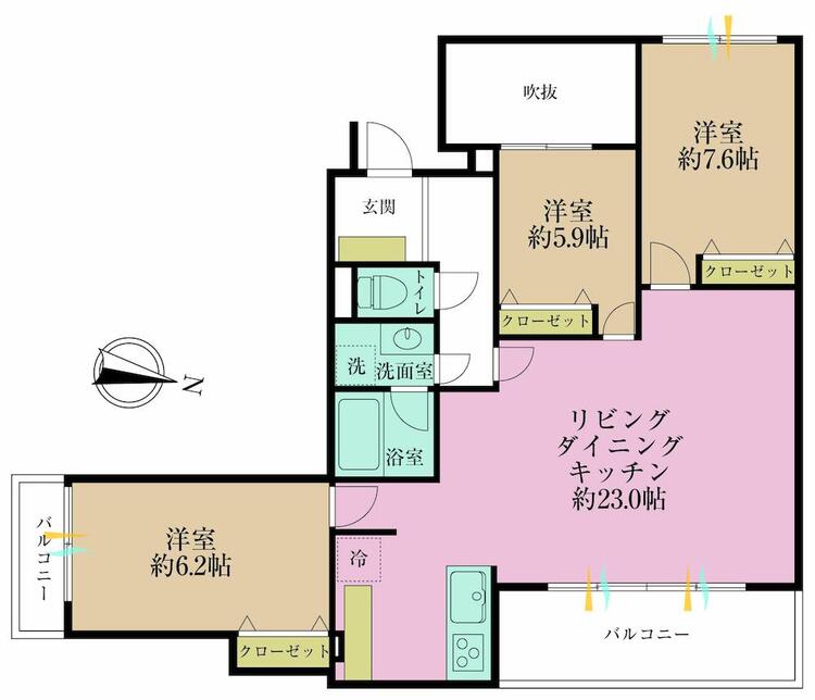 その他 3LDK、専有面積92.14?