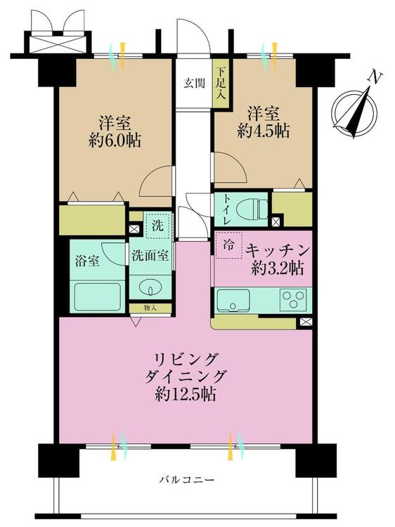その他 2LDK、専有面積56.88?