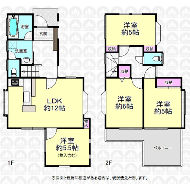 間取り 建物面積71.46m2（増築未登記部分9m2あり）４LDK