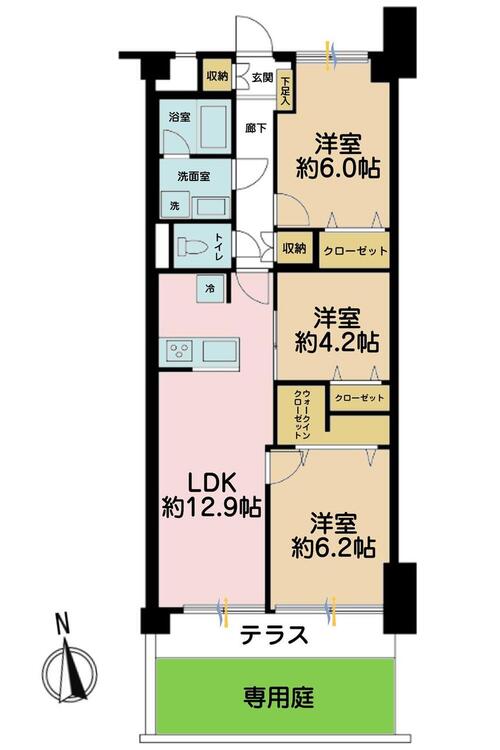 その他 3LDK、専有面積68.75?