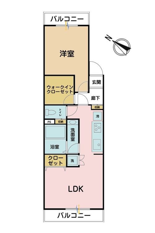 その他 1LDK、専有面積38.83?、バルコニー面積7.91?