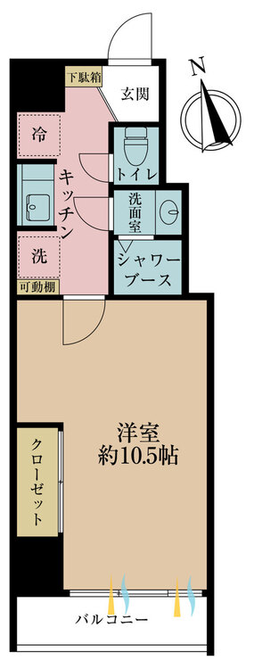 その他 1K、専有面積31.69m2、バルコニー面積3.32m2