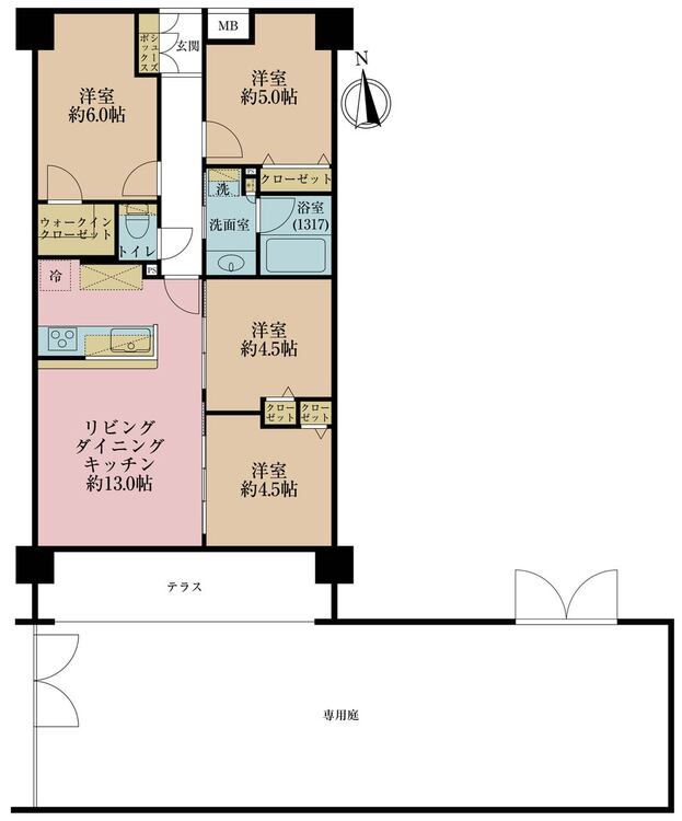 その他 4LDK、専有面積70m2