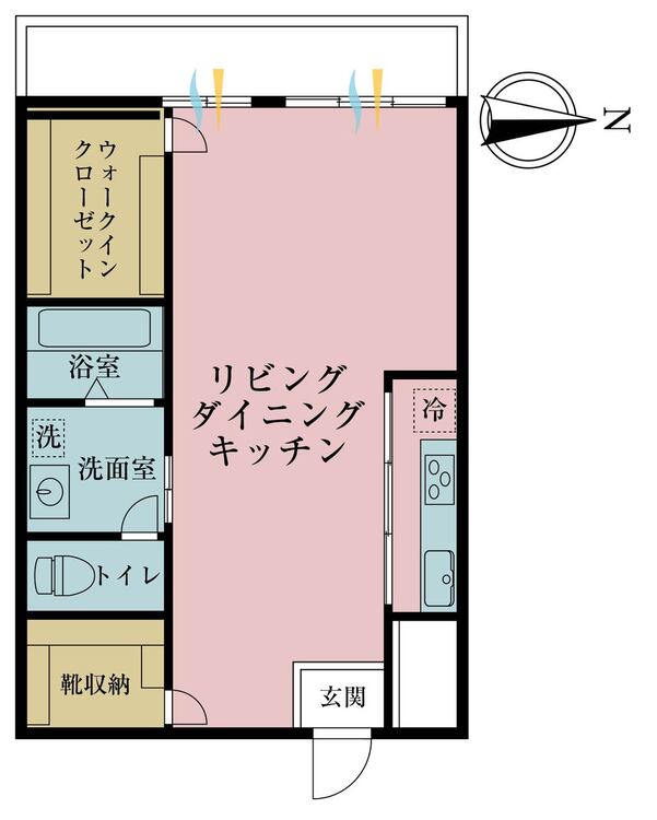 その他 1K、専有面積41.58m2、バルコニー面積8m2
