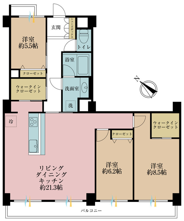 その他 3LDK、専有面積94.11m2、バルコニー面積11m2