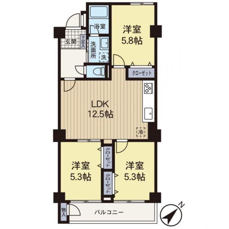 間取り 【間取り】リフォーム完了したお部屋になります。即入居も可能です！