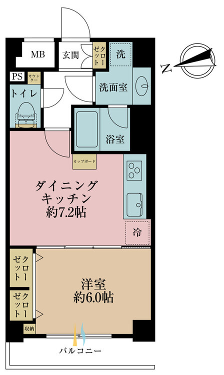 その他 1DK、専有面積35.49m2、バルコニー面積4.62m2