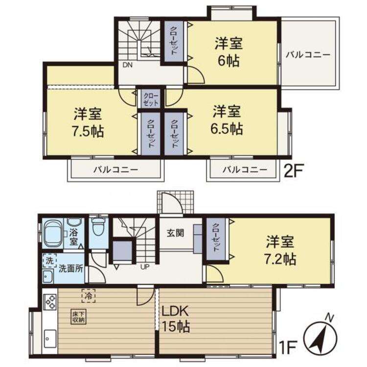 間取り 【間取図】表現された空間はたくさんの光を浴び、風を感じ、暮らしを豊かにしてくれます。家族の思い出を刻んでいきます。