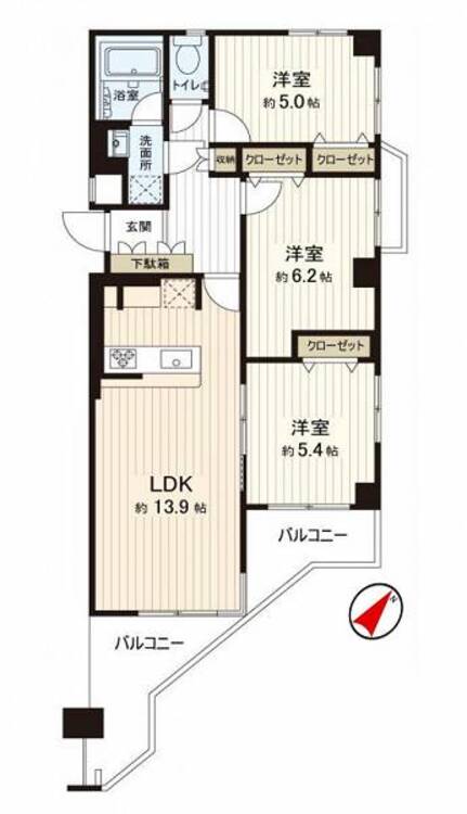 間取り 間取図　3LDK