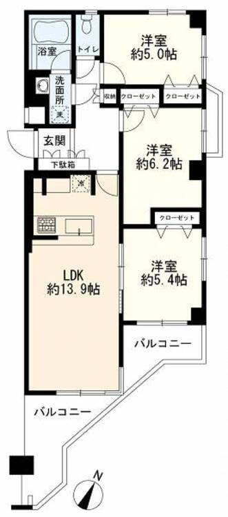 間取り 間取図　3LDK