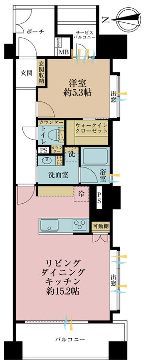 その他 1LDK、専有面積52.51m2、バルコニー面積9m2