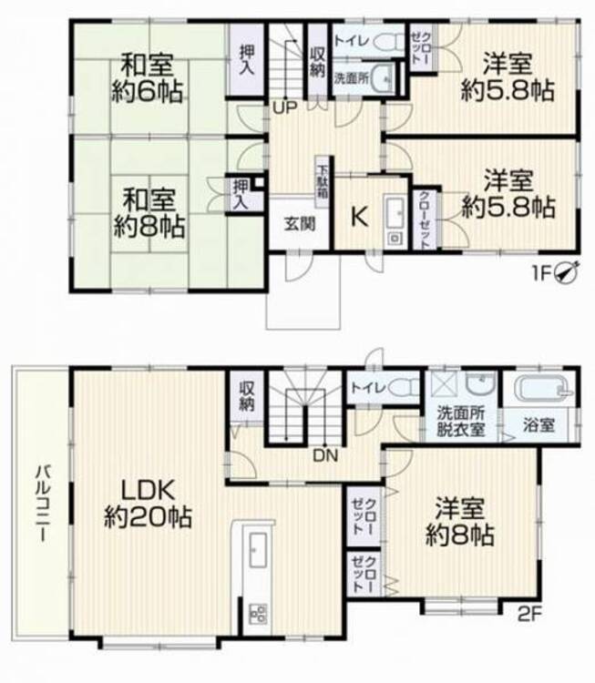 間取り 間取図　５ＬＤＫ＋Ｋ