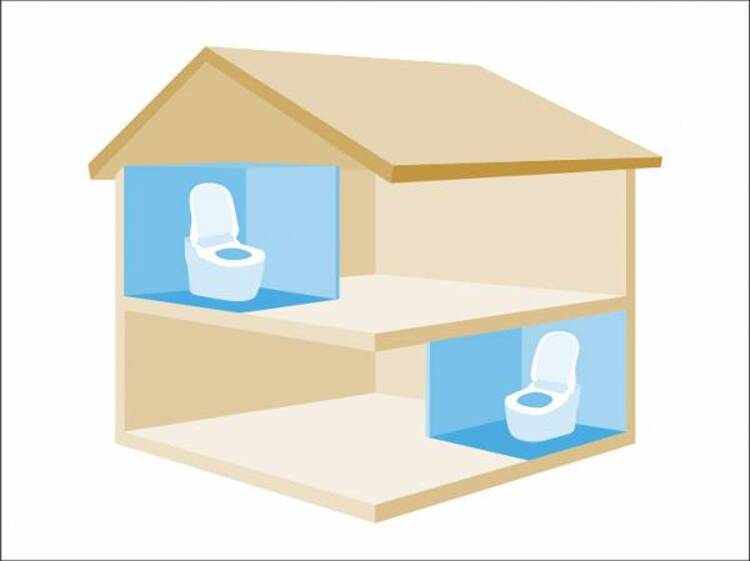 設備 トイレ2か所　トイレが2か所あることで、忙しい朝にトイレの順番待ちが減る。夜中も階段を使わずにすむ。来客時にプライバシーが守れる。家族構成が変わっても柔軟に対応できる。など、利便性が向上します。