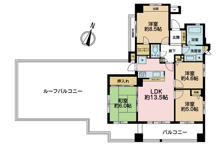 その他 4LDK、専有面積77.82m2