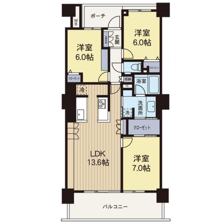間取り 【間取図】時間のゆとりと空間、爽やかな陽光がもたらす光と風を贅沢なまでに感じる暮らしがここに始まります。
