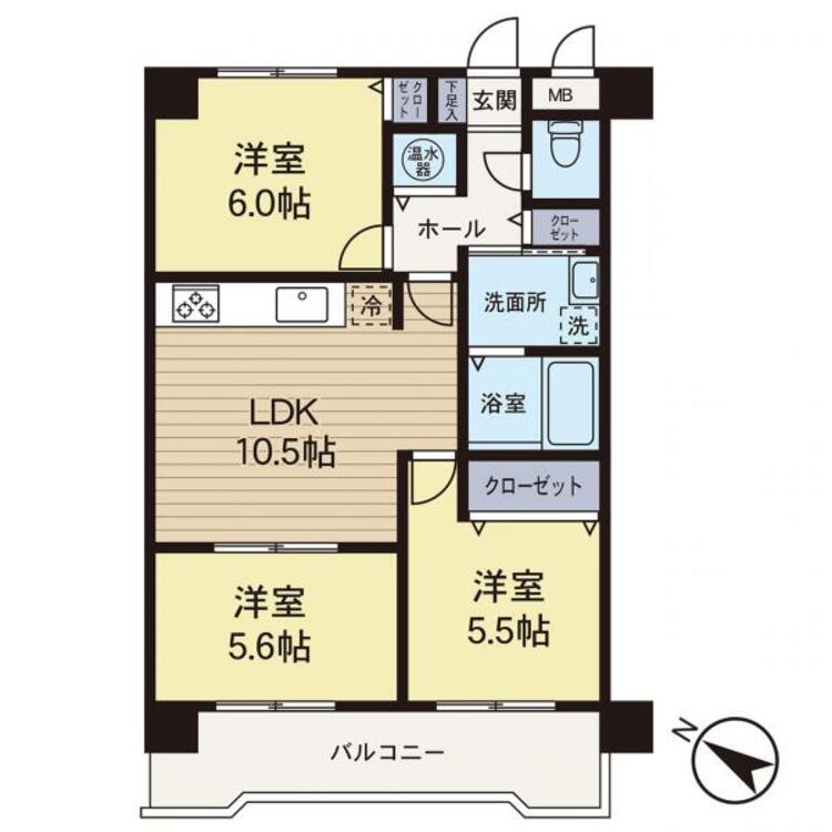 間取り 【間取り】日当たり良好につきお部屋の中をご覧ください！