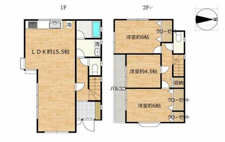 間取り 陽当たりに配慮した、全室南向きの間取り