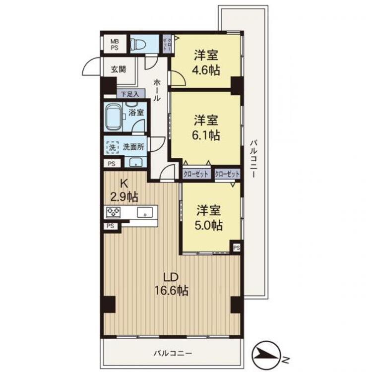 間取り 【間取り】リフォーム完了したお部屋になり中をご覧いただけます。