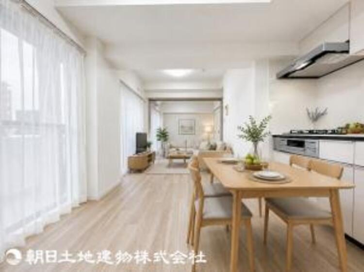 居間 ※家具はAIを利用しています、実際の金額には含まれていません