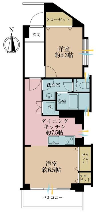 その他 2DK、専有面積47.86m2
