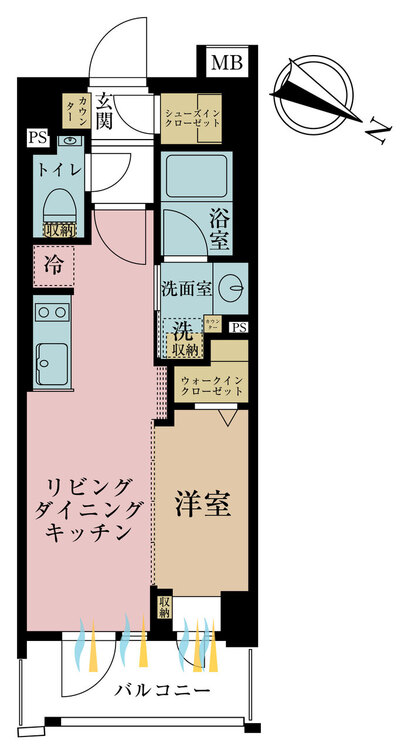 その他 1LDK、専有面積30.53m2、バルコニー面積4.65m2