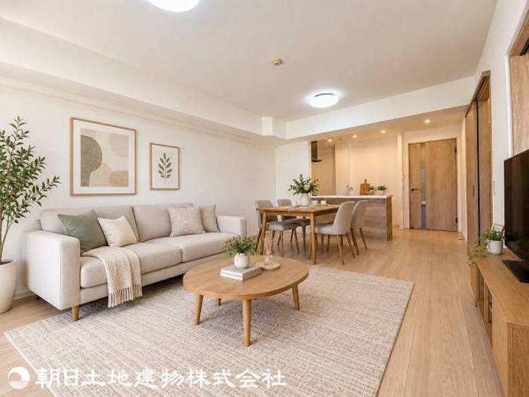 居間 ※家具はAIを利用しています、実際の金額には含まれていません