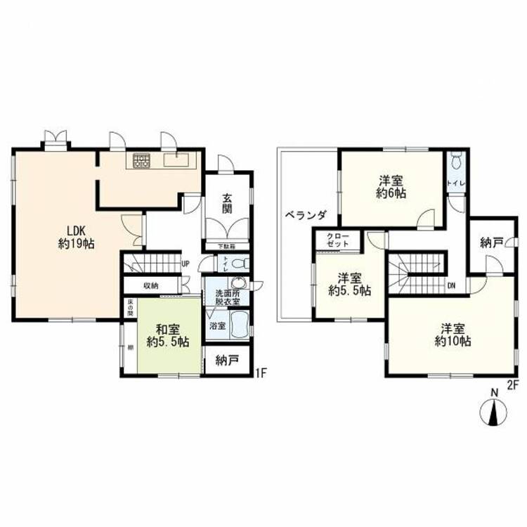 間取り ４ＬＤＫ＋Ｓ（納戸）
