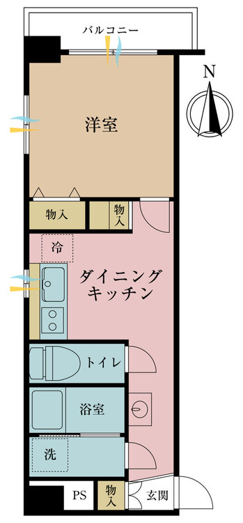 その他 1DK、専有面積30.85m2、バルコニー面積4.06m2