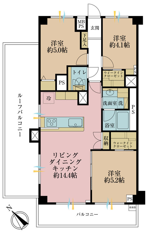 その他 3LDK、専有面積69.57m2