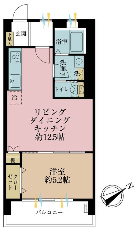その他 1LDK、専有面積40.5m2、バルコニー面積4.3m2