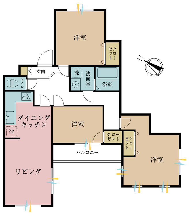 その他 3LDK、専有面積74.66m2