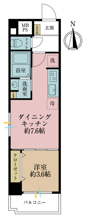 その他 1DK、専有面積29.89m2、バルコニー面積3.77m2