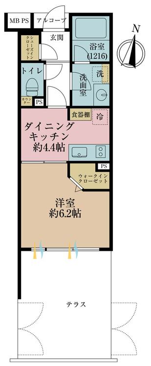 その他 1DK、専有面積30m2、バルコニー面積13.94m2
