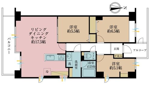 蕨北町リハイム二号棟の物件画像