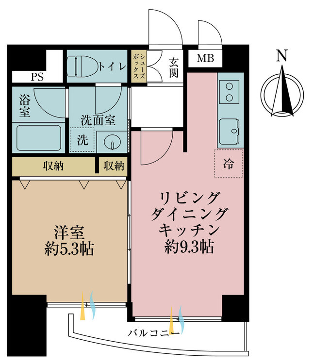 その他 1LDK、専有面積36.03m2、バルコニー面積4.12m2