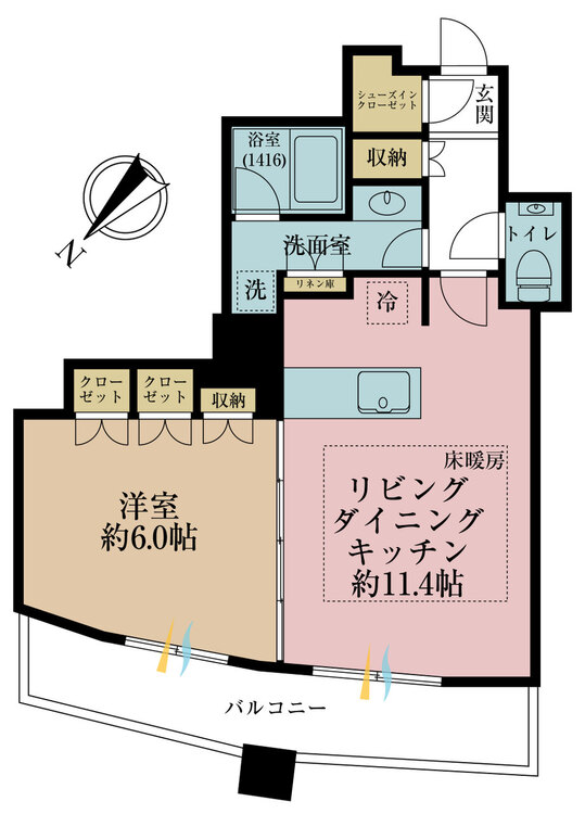 その他 1LDK、専有面積46.62m2