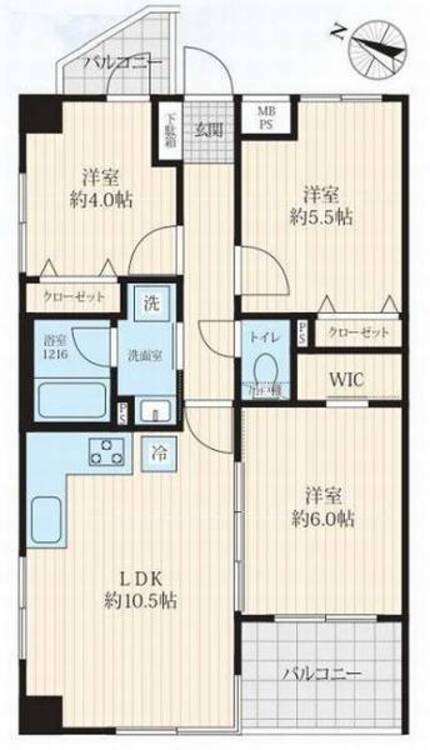 間取り 間取図　３ＬＤＫ