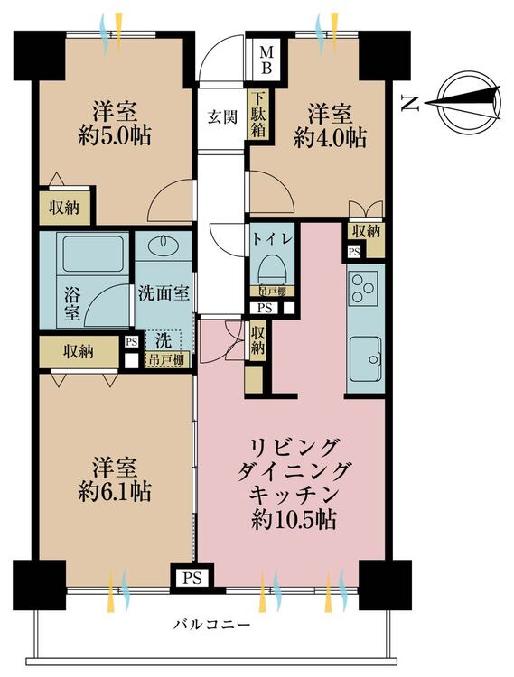 その他 3LDK、専有面積56.12m2