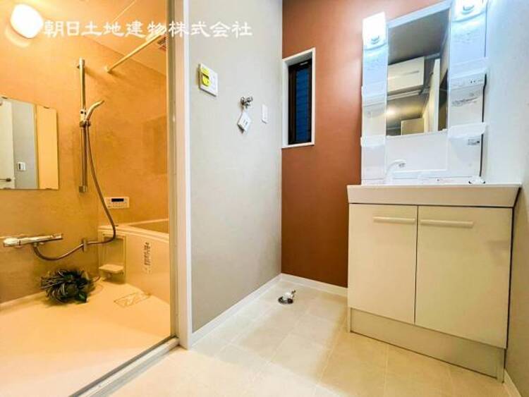 洗面 清潔感があり、朝の身支度にも使いやすい洗面所。※一部CGです 