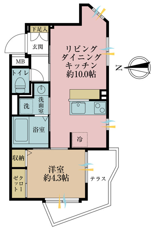 その他 1LDK、専有面積34.87m2